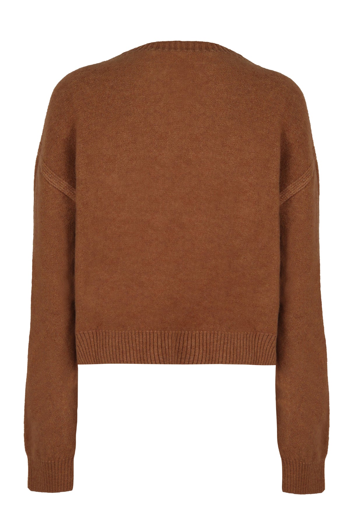 PHILOSOPHY DI LORENZO SERAFINI Beige Cozy Wool Blend Crew-Neck Sweater