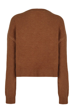 PHILOSOPHY DI LORENZO SERAFINI Beige Cozy Wool Blend Crew-Neck Sweater