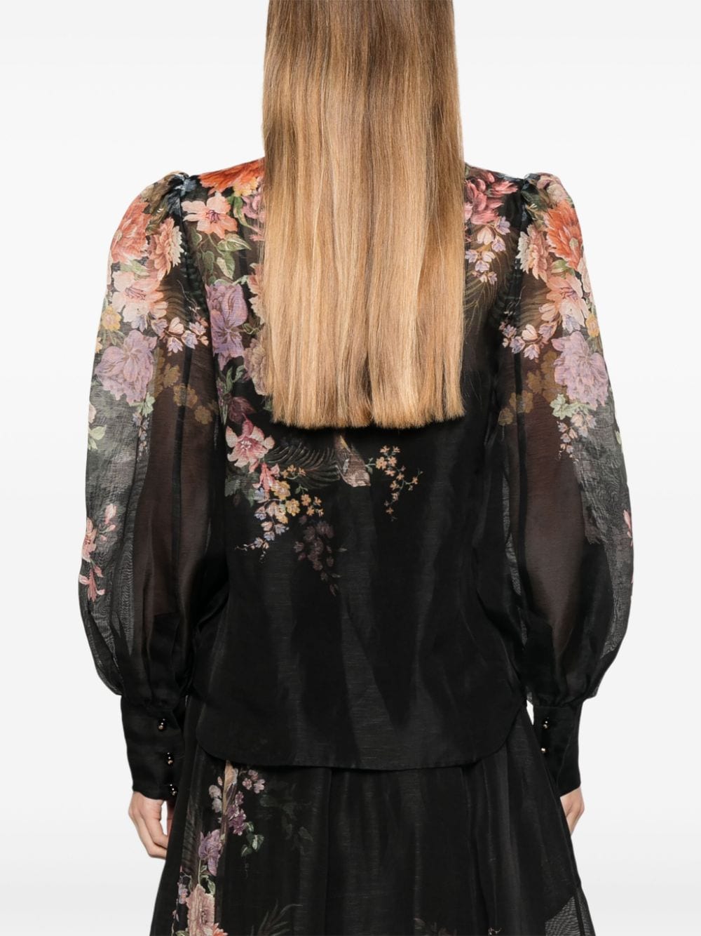 ZIMMERMANN Pavilion Blouse in Black Multi for Women