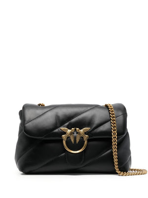 PINKO Mini Chic Leather Handbag with Chain Strap