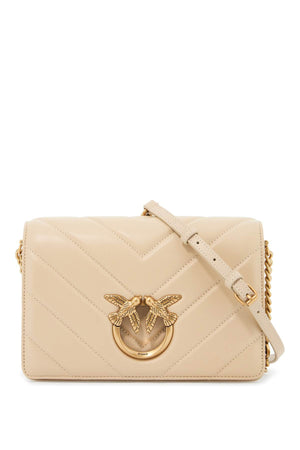 PINKO Chevron Quilted Handbag with Iconic Buckle