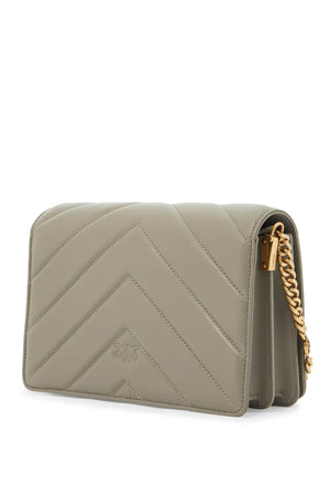 PINKO Chevron Quilted Handbag with Iconic Buckle