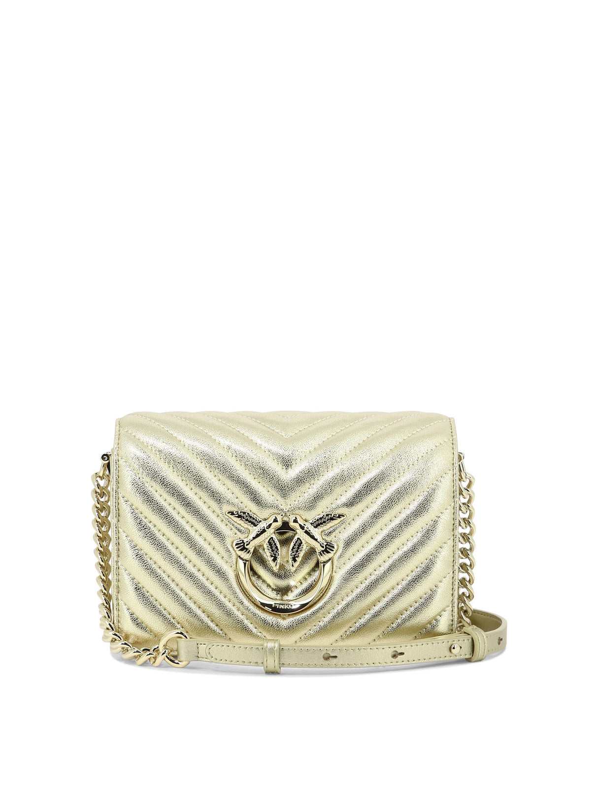 PINKO Stunning 24SS Women's Gold Shoulder Bag