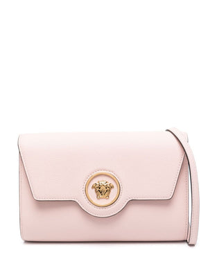 VERSACE Elegant Mini Calf Leather Handbag in Dusty Rose