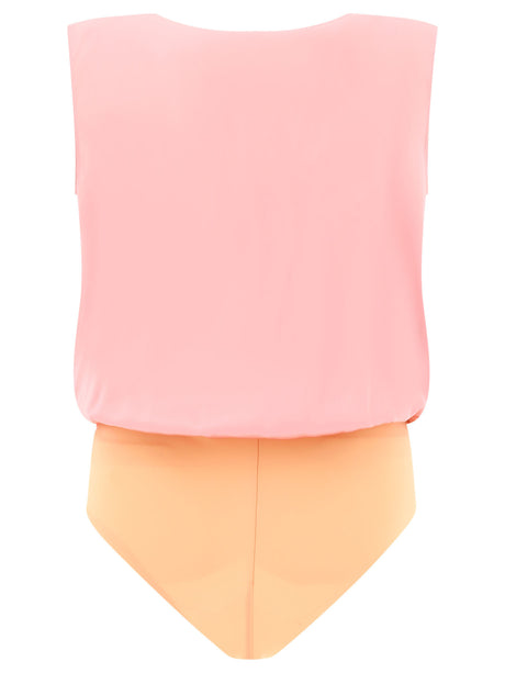 Pink Silk Bodysuit for Women | Soft and Stylish One-Piece for SS24