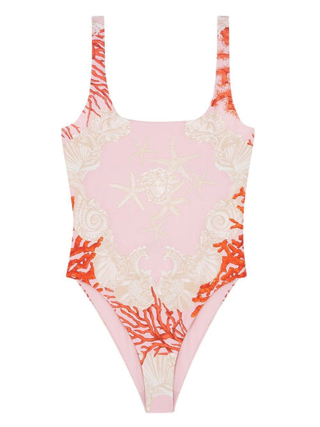 VERSACE Coral Print Women's One-Piece Swimwear