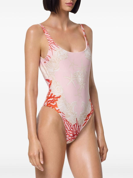 VERSACE Coral Print Women's One-Piece Swimwear