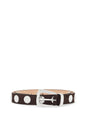 KHAITE Elegant Calfskin Belt with Studs - 30mm