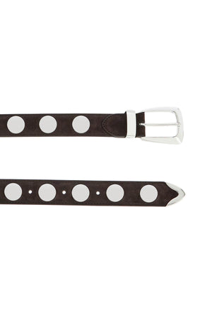 KHAITE Elegant Calfskin Belt with Studs - 30mm