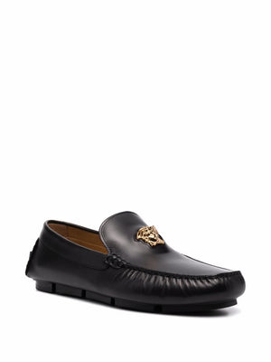 VERSACE Classic Black Laced Up Shoes for Men