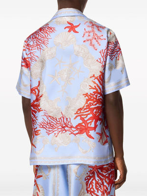 VERSACE Holiday Print Casual Shirt