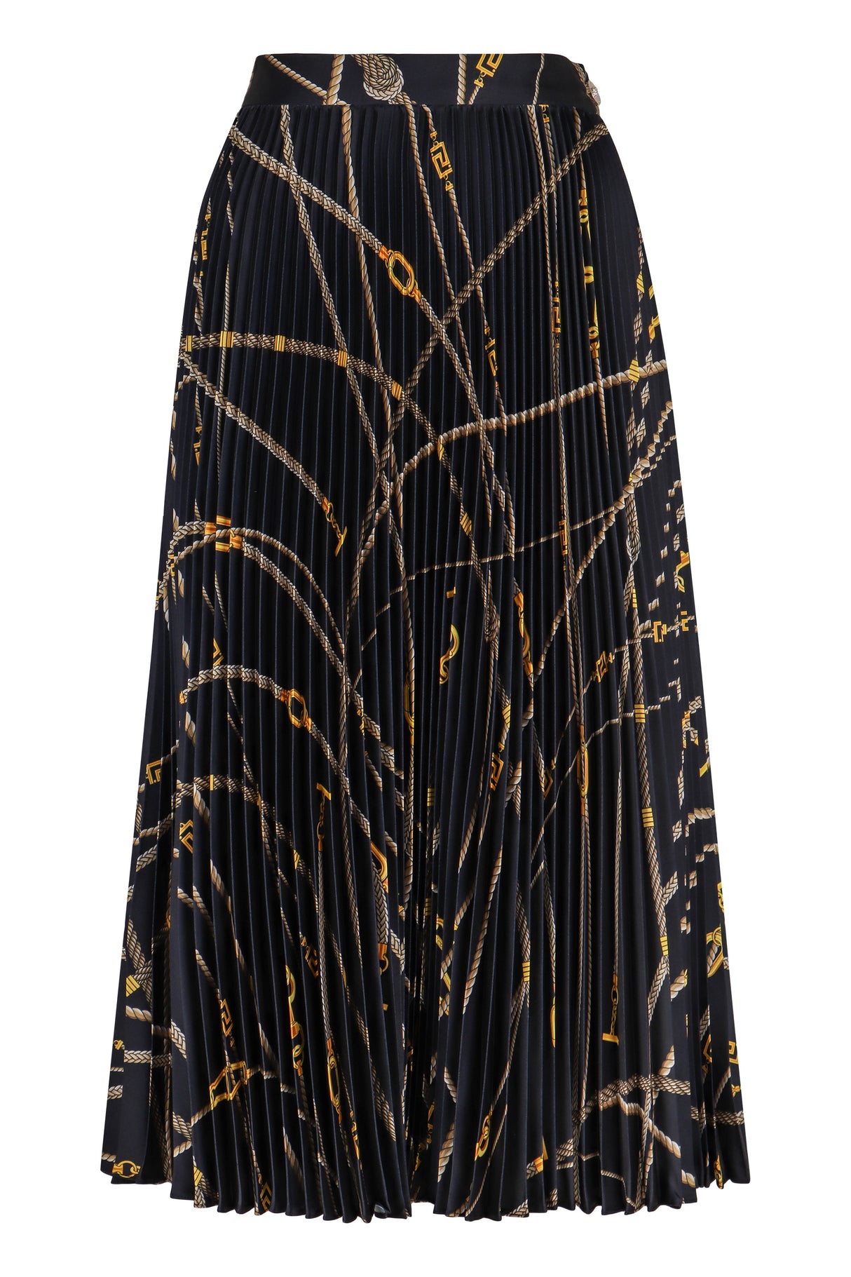 VERSACE Nautical Pleated Midi Skirt for Women