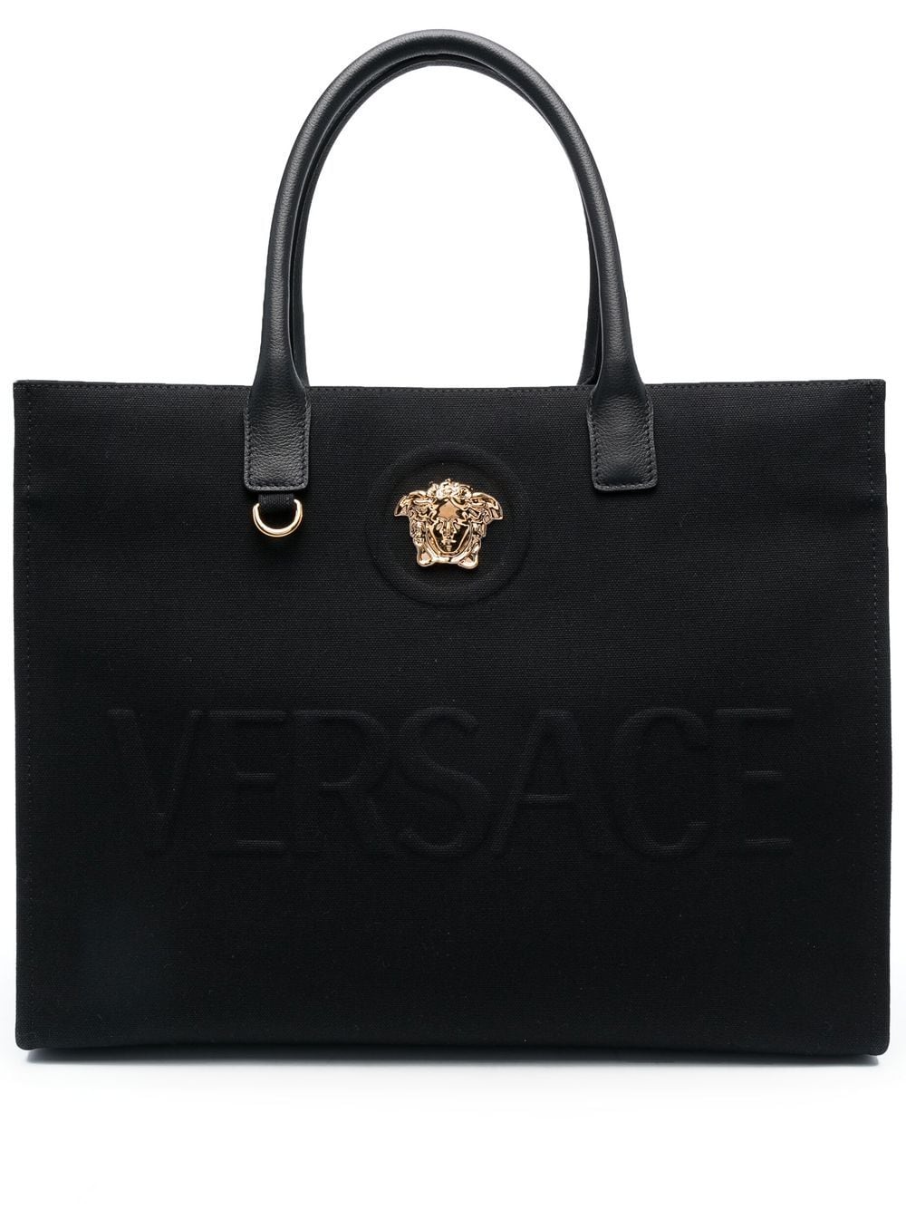 VERSACE Medusa Large Canvas Tote Handbag