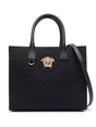 VERSACE Stylish Black Leather Tote for Women