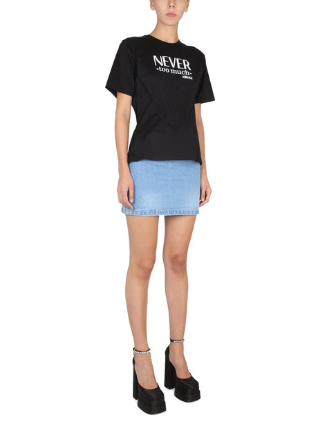 VERSACE Mini Corset T-Shirt with Logo Print