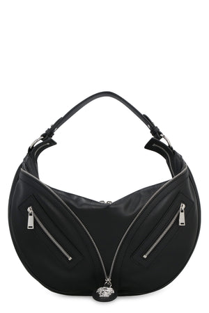 VERSACE Black Leather Hobo Handbag for Women - SS23 Collection