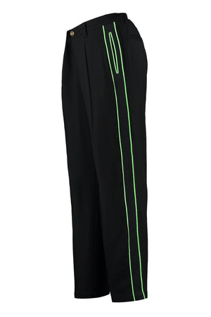 Sleek Black Logo-Striped Track Pants cho Nam