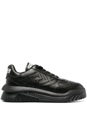 Men's Classic Low-Top Leather Sneakers - Black