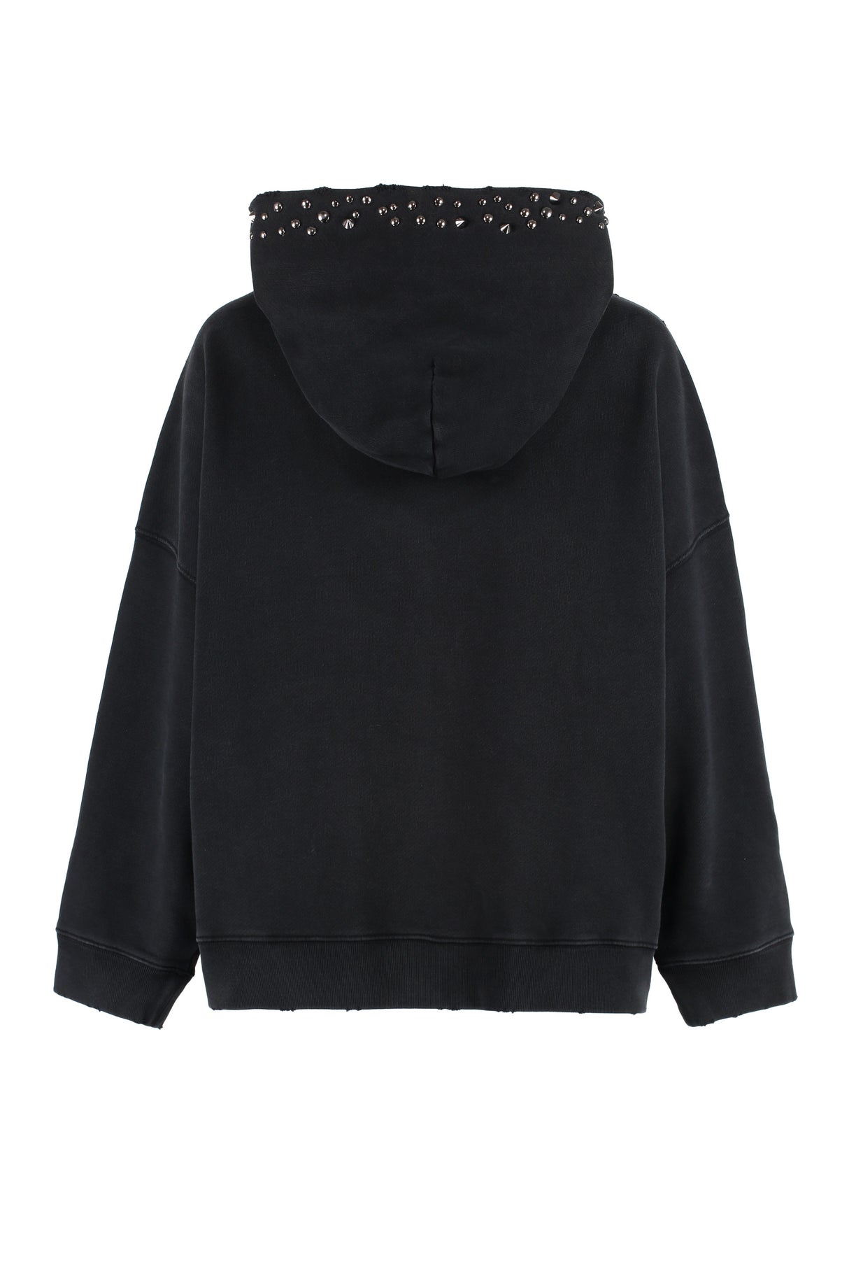 Studded Cotton Hoodie with Vintage Feel for Women - SS23