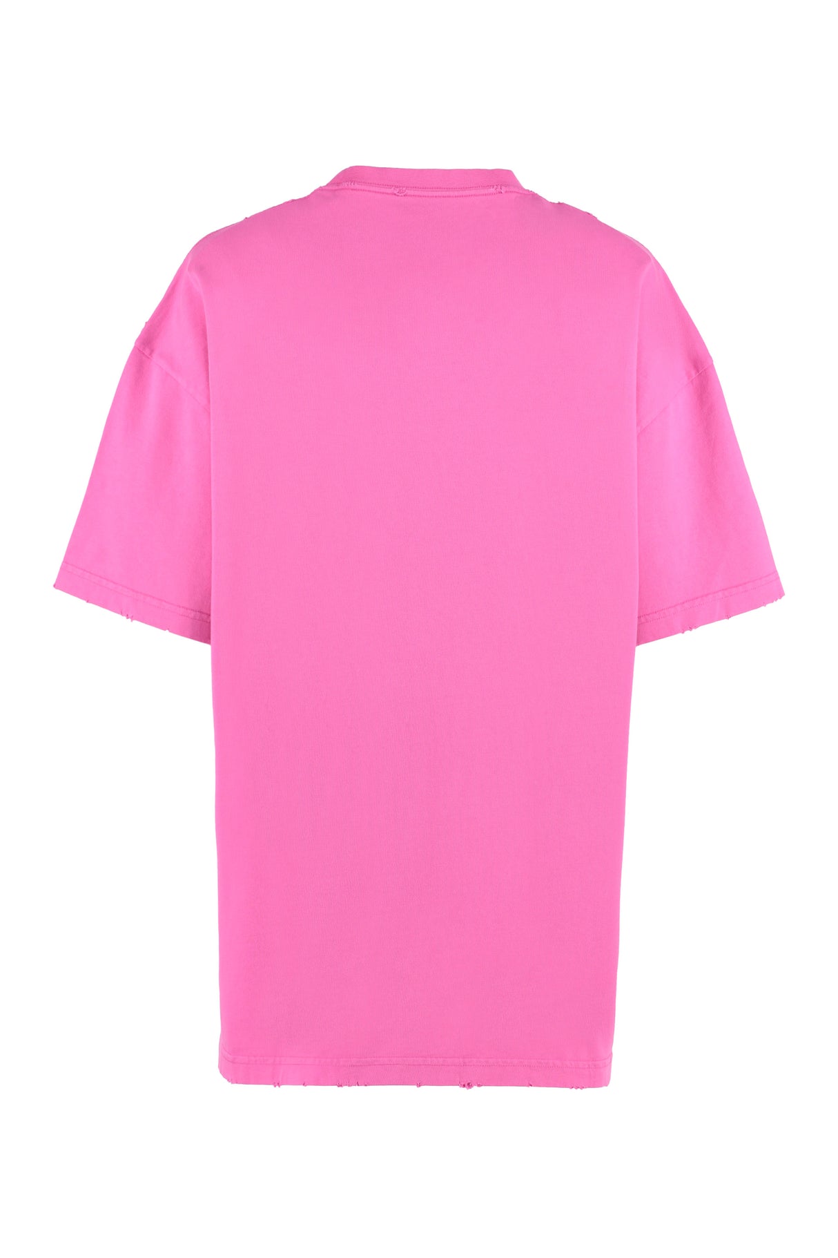 VERSACE Contrasting Logo Print Pink Women's Cotton T-Shirt for SS23