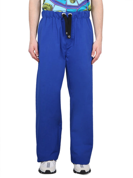 VERSACE Men's Drawstring Pants with Elastic Waistband