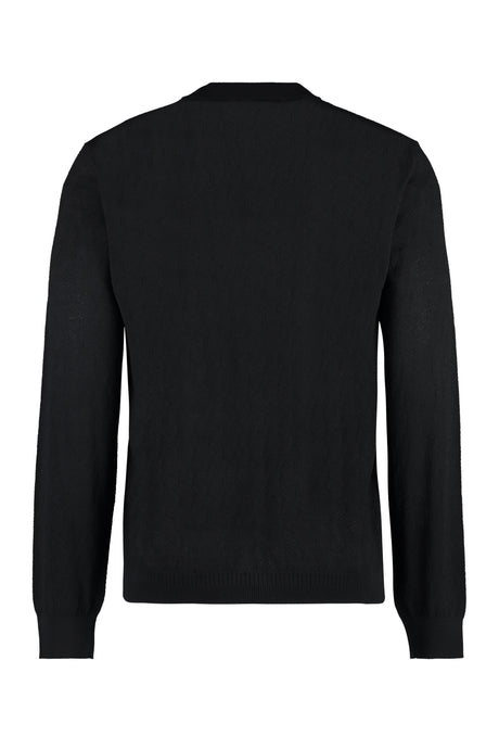 VERSACE Luxurious Men's Silk and Cotton Blend Sweater for FW23