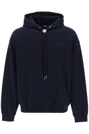 Ribbed Cotton Hoodie for Men - Deep Navy