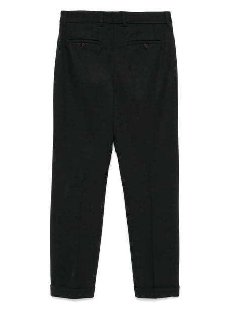 INCOTEX Men's Cropped Tapered Pants in Soft Wool Blend