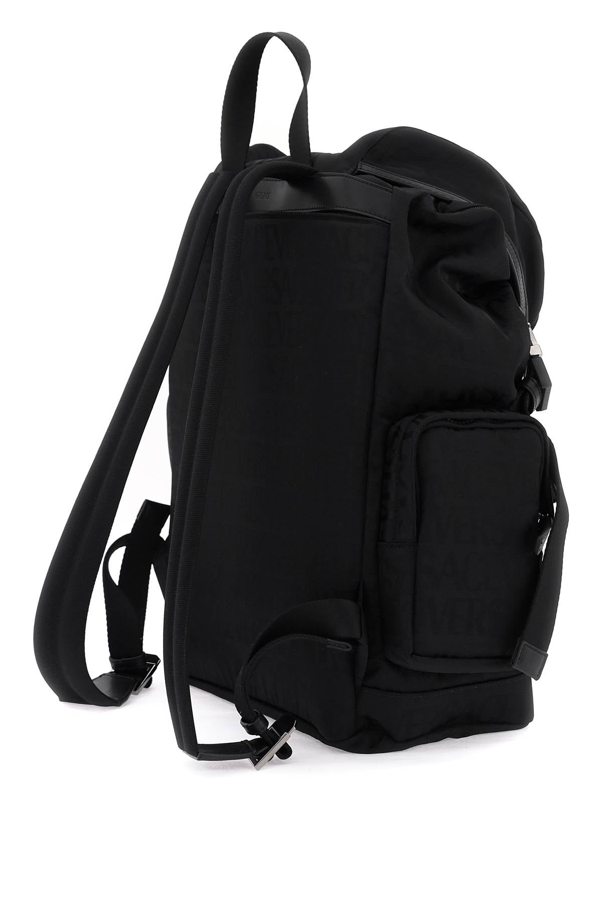 Men's Black Allover Neo Nylon Backpack for FW24