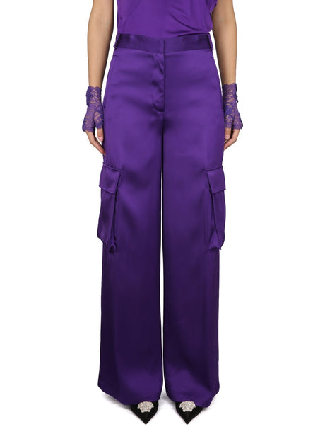 VERSACE Elegant Duchesse Pants with Concealed Closure