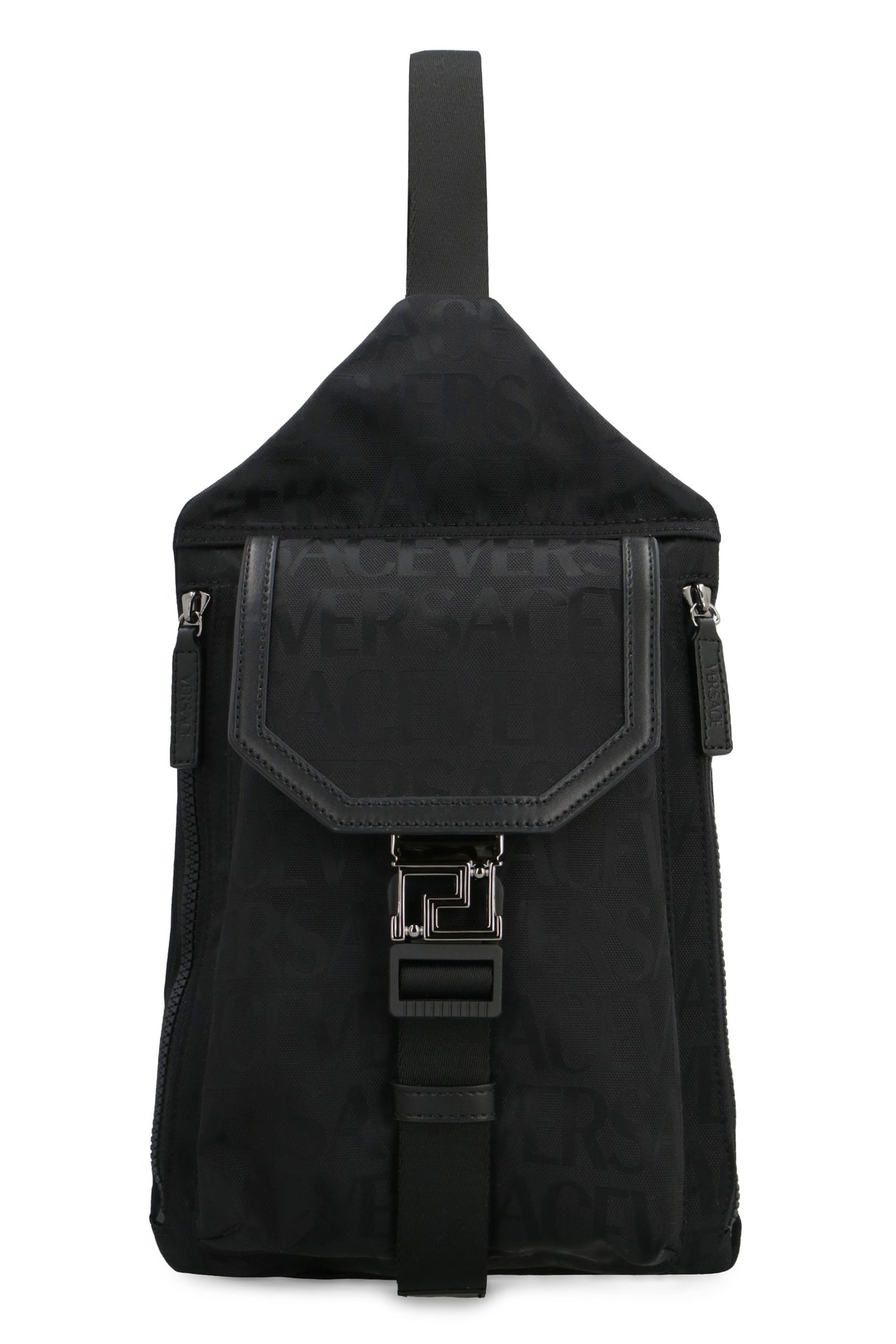 حقيبة ظهر فاخرة من النسيج التقني للرجال باللون الأسود - مجموعة FW23