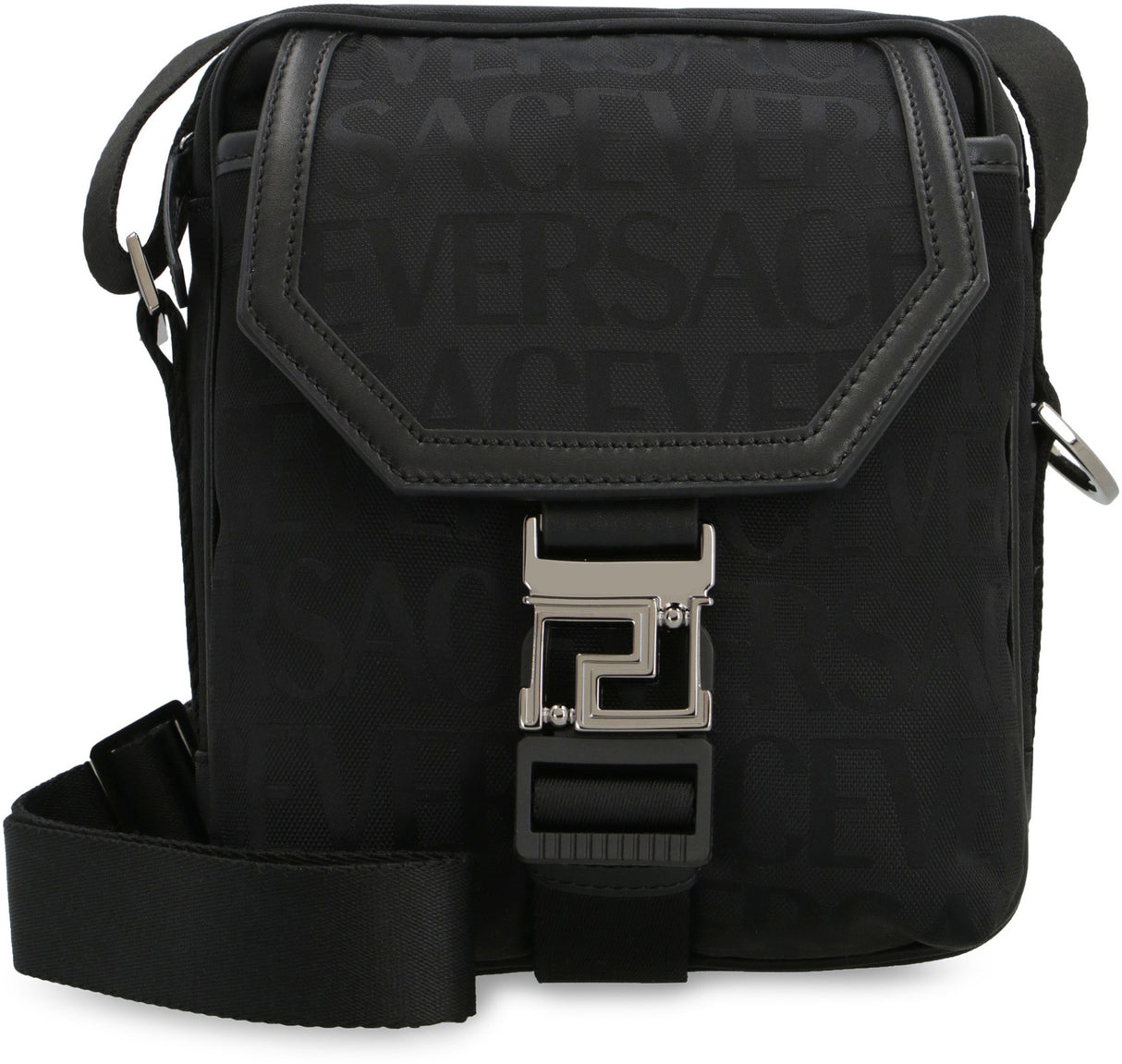 VERSACE Tone-On-Tone Jacquard Crossbody Handbag for Men