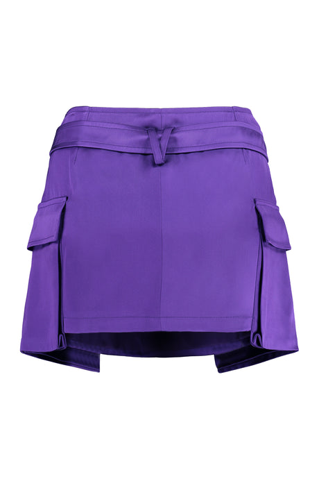 VERSACE Purple Cargo Mini Skirt for Women - SS23 Collection
