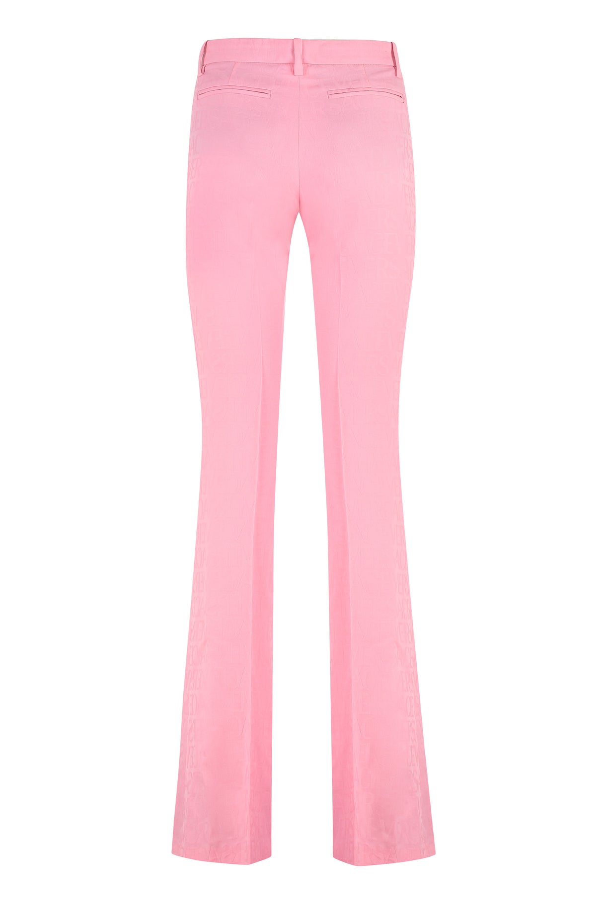 Flared Pink Wool Trousers For Women - مجموعة FW23