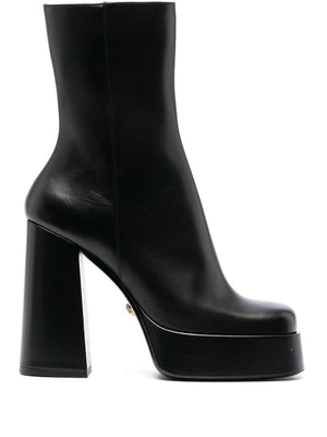 VERSACE Sleek Black Leather Boots - FW23 Collection