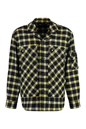 Wool Blend Overshirt for Men - Black