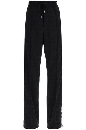 VERSACE Men's Black Greek Print Joggers for FW23