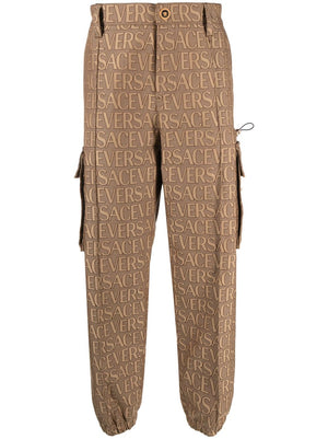 Men's Versace All-Over Motif Cargo Trousers for FW23