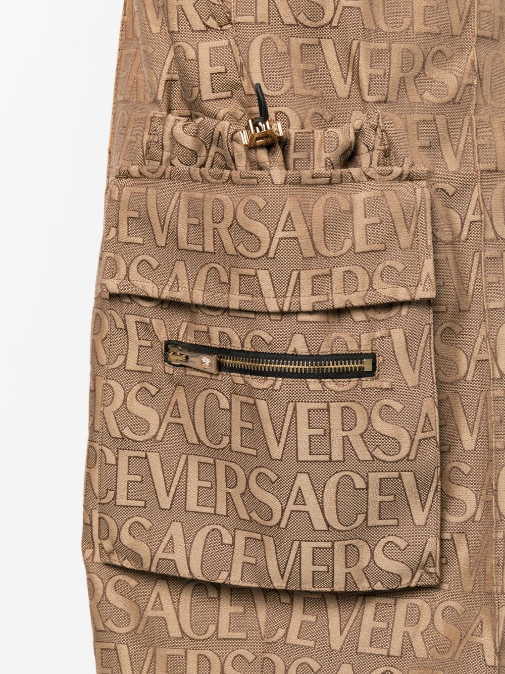 Men's Versace All-Over Motif Cargo Trousers for FW23