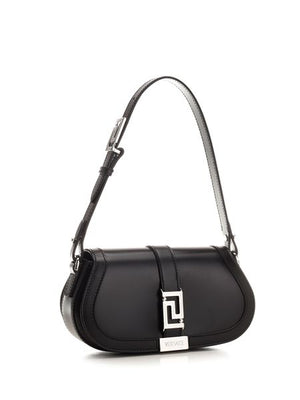 Luxurious Black Leather Versace Handbag - FW23 Collection