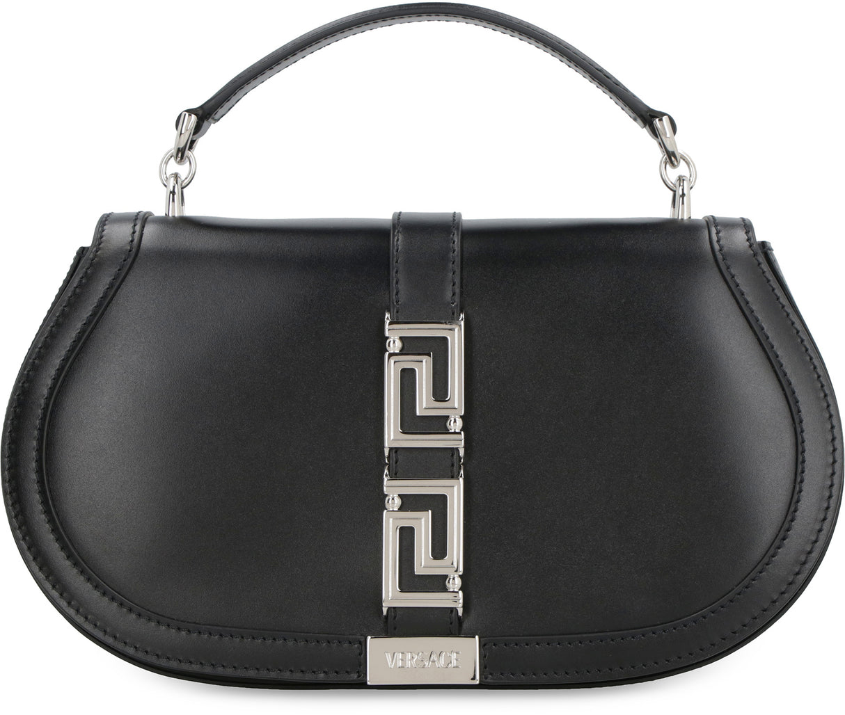 Greek Goddess Leather Crossbody Bag in Black - حقيبة جلدية للكتف امرأة باللون الأسود