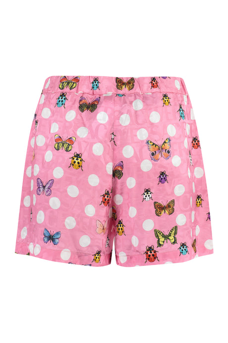 VERSACE Fall/Winter '23 Silk Blend Butterfly and Ladybug Print Shorts
