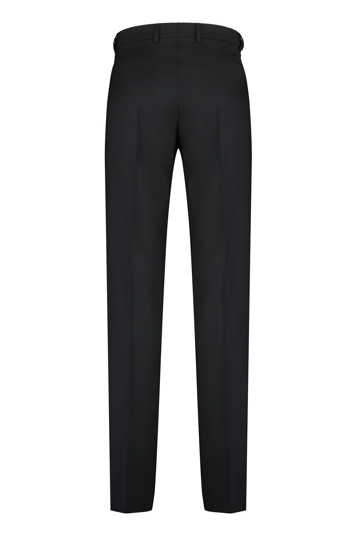 Men's Black Virgin Wool Trousers for FW23