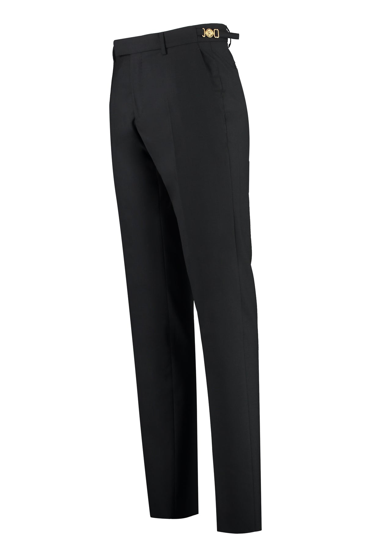 Men's Black Virgin Wool Trousers for FW23