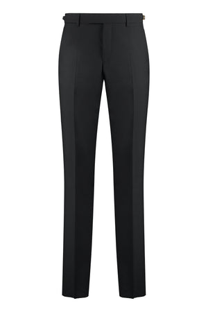 Men's Black Virgin Wool Trousers for FW23