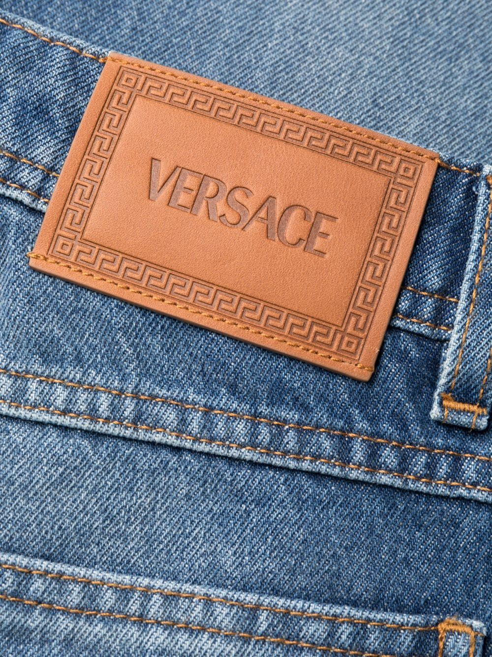 VERSACE Stone Wash Denim Pants for Women