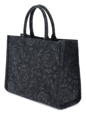 Baroque 帆布手提包 by Versace - 黑色棉混紡帶有 90 年代復古標誌
