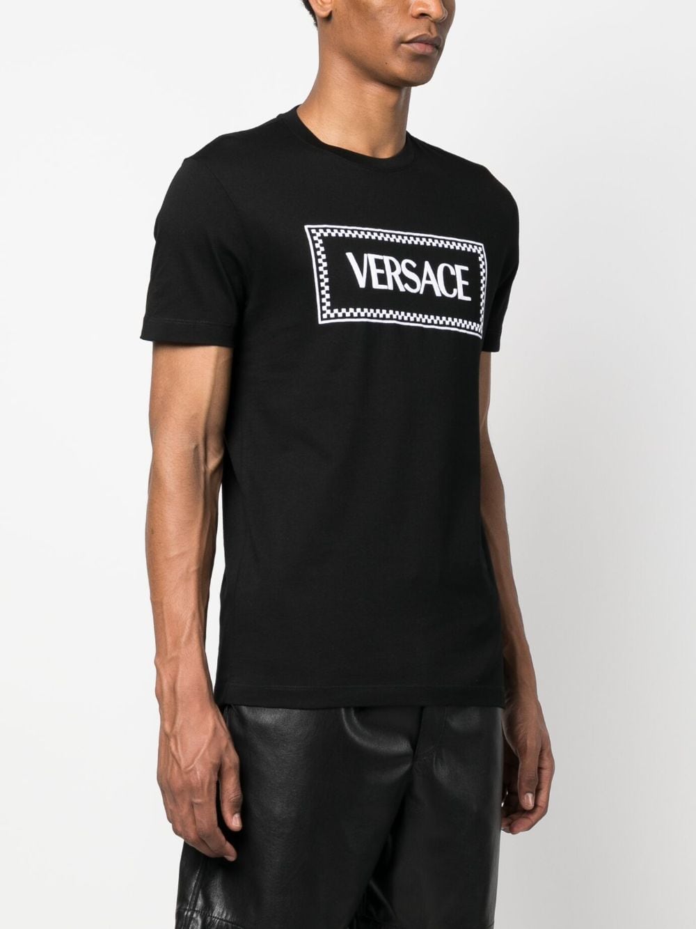 VERSACE Compact Label Logo T-Shirt for Men