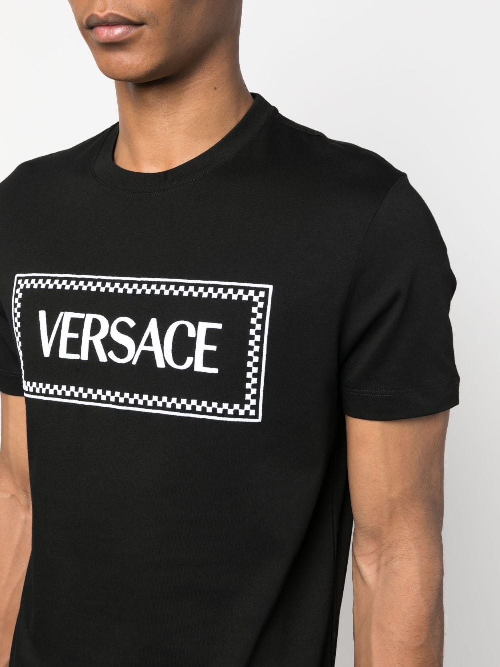 VERSACE Compact Label Logo T-Shirt for Men