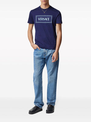 VERSACE Compact Label Logo T-Shirt for Men